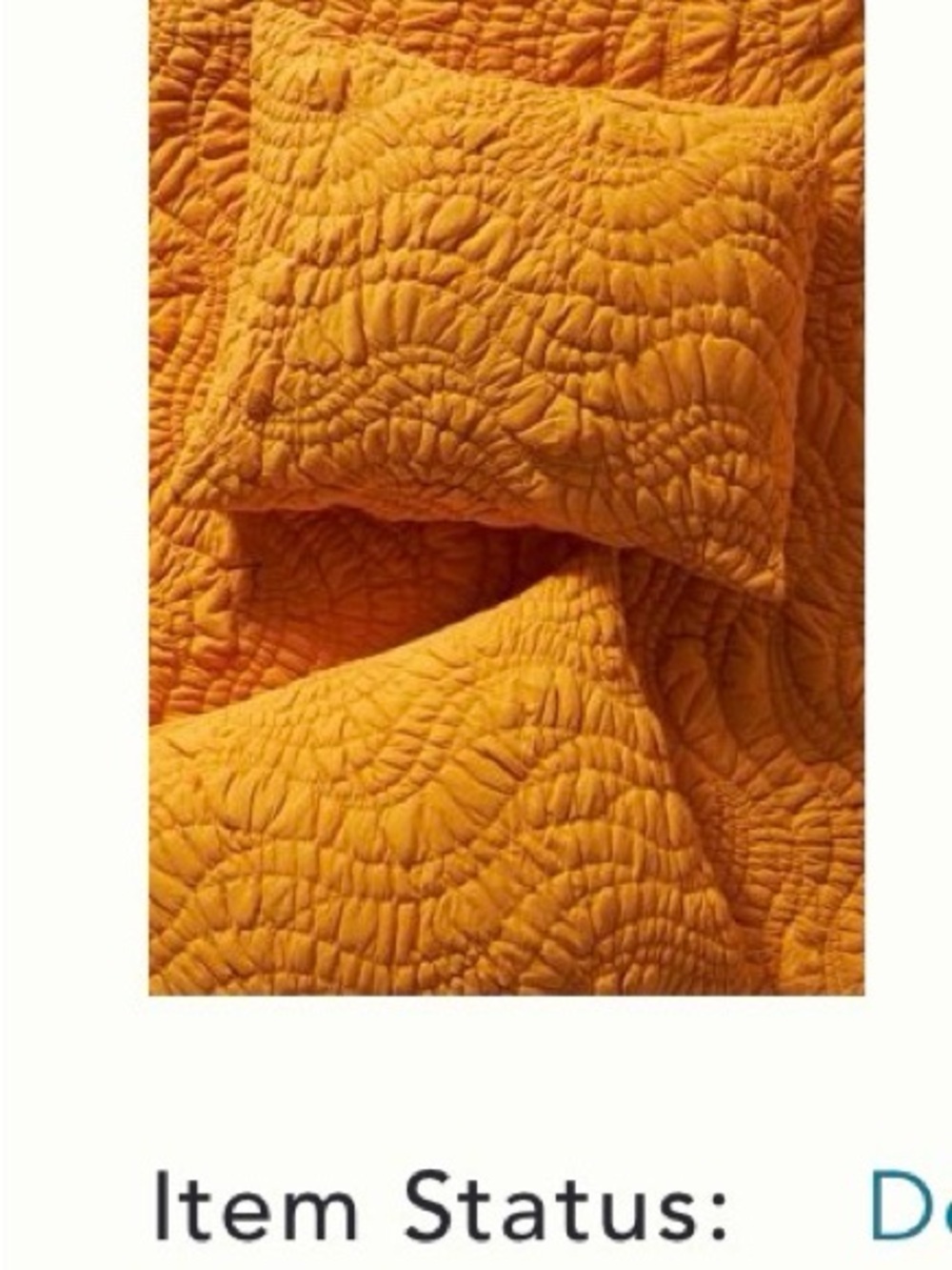 Anthropologie Mustard Quilted Comforter Set - Picture 2 of 4